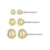 Adornia 14k Gold Plated Set Of 3 Ball Stud Earrings In Gold