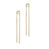 Adornia 14k Gold Plated Slinky Rope Chain Sweeper Earrings In Gold