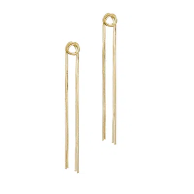 Adornia 14k Gold Plated Slinky Rope Chain Sweeper Earrings