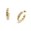 Adornia 14k Plated Starburst Hoops In Silver