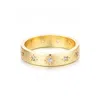 Adornia Gold Cubic Zirconia Stars Band Ring In Gold