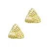 Adornia 14k Gold Plated Statement Triangle Stud Earrings In Gold