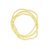 Adornia 14k Gold Plated Stretch Ball Bracelet Set In Gold