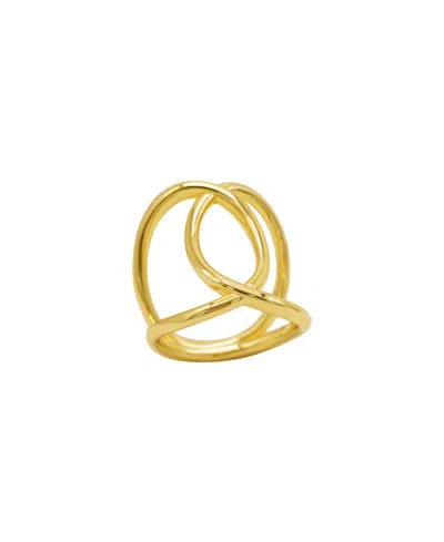 ADORNIA 14K GOLD-PLATED TALL INFINITY RING