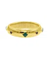Adornia 14k Gold-plated Tall Omega Bracelet With Color Stone In Multi