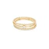Adornia Gold Three Band Ring Set In Gold
