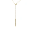Adornia 14k Gold Plated Triangle Lariat Necklace In Gold