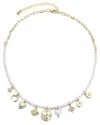 Adornia 14k Gold Plated Vintage Charm Pearl Strand Necklace In Gold