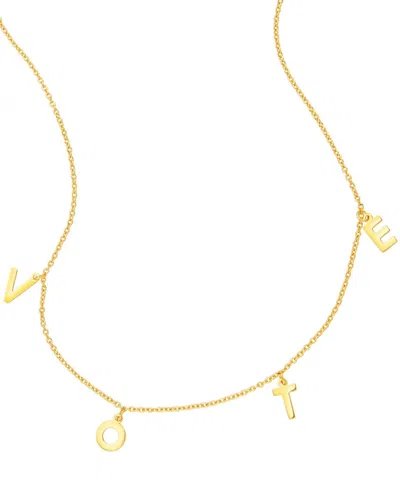 Adornia 14k Gold Plated Vote Necklace