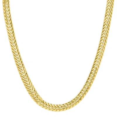 Adornia 14k Gold Plated Wheat Herringbone Chain Necklace