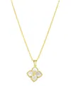 Adornia Mother Of Pearl Initial Pendant Necklace In White- F