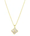 Adornia Mother Of Pearl Initial Pendant Necklace In White- L