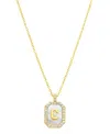 Adornia Crystal Mother Of Pearl Initial Pendant Necklace In White- C