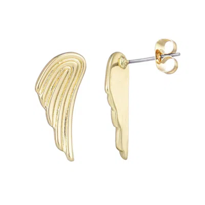 ADORNIA 14K GOLD PLATED WINGED EARRINGS
