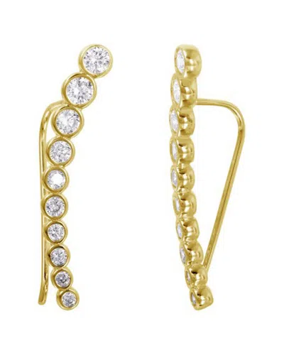 Adornia 14k Over Silver Crystal Ear Climber