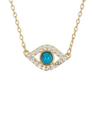 ADORNIA ADORNIA 14K OVER SILVER CRYSTAL NECKLACE
