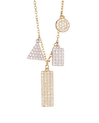 ADORNIA ADORNIA 14K OVER SILVER CRYSTAL NECKLACE