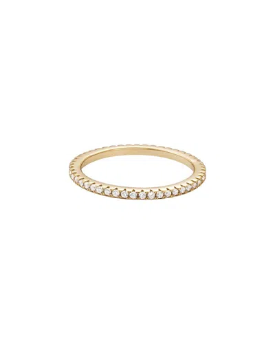 Adornia 14k Over Silver Cz Eternity Band Ring In Gold
