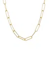 Adornia 14k Over Silver Paperclip Chain Necklace