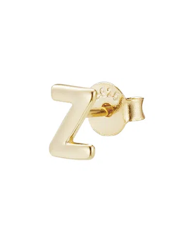 ADORNIA ADORNIA 14K OVER SILVER SINGLE INITIAL STUD EARRINGS