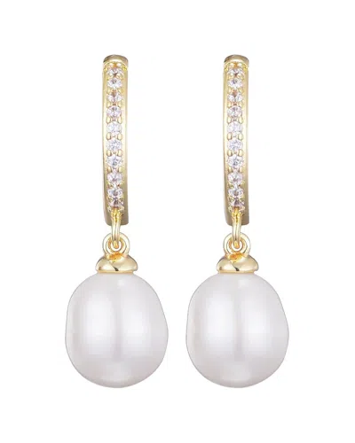 ADORNIA ADORNIA 14K PLATED 10MM CZ HUGGIE HOOP EARRINGS