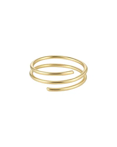 Adornia 14k Plated Adjustable Coil Wrap Ring In Gold