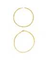 Adornia 14k Plated Anklet Set