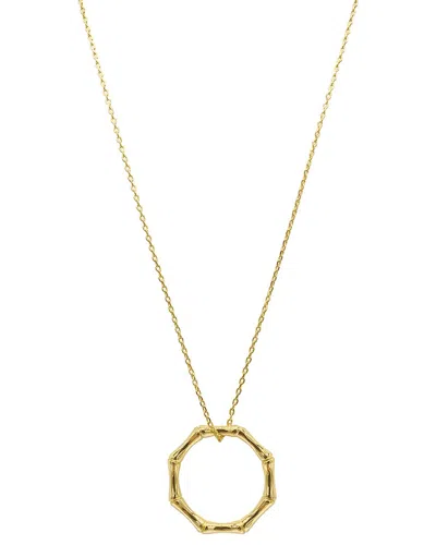 Adornia 14k Plated Bamboo Necklace In Gold