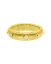 Adornia 14k Gold-plated Tall Omega Bracelet With Color Stone