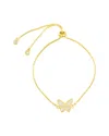 Adornia 14k Gold Plated White Butterfly Bolo Bracelet