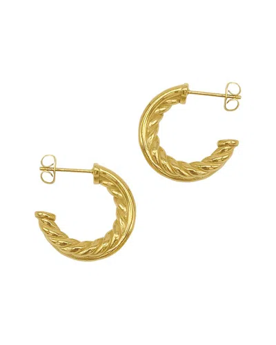 ADORNIA ADORNIA 14K PLATED CABLE HOOPS