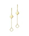 Adornia 14k Plated Clover Drop Earrings In Gold