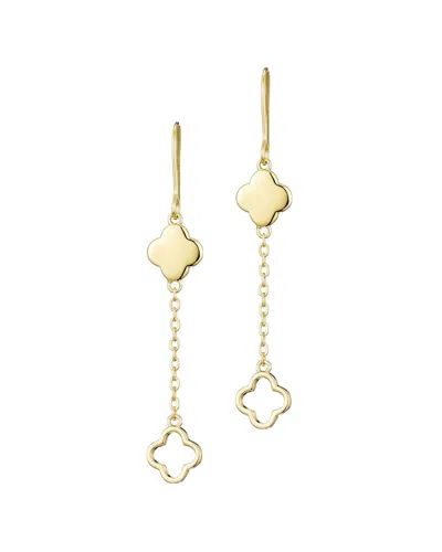 ADORNIA ADORNIA 14K PLATED CLOVER DROP EARRINGS