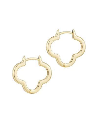 Adornia 14k Gold Plated Clover Hoop Earrings