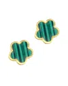 Adornia 14k Plated Clover Studs