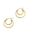 Adornia 14k Plated Crescent Midi Hoops