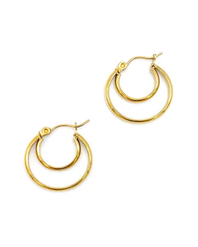 Adornia 14k Plated Crescent Midi Hoops