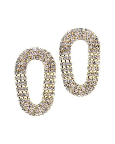 Adornia 14k Plated Crystal Cascade Hoops