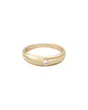 Adornia 14k Gold Plated Cz Chubby Band Ring In Gold