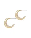 Adornia 14k Plated Crystal Lined Hoop Earrings