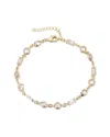 Adornia 14k Plated Crystal Mixed Shape Crystal Bracelet