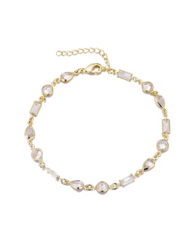 ADORNIA ADORNIA 14K PLATED CRYSTAL MIXED SHAPE CRYSTAL BRACELET
