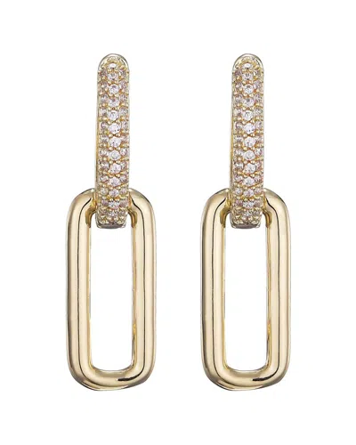 ADORNIA ADORNIA 14K PLATED CRYSTAL SINGLE LINK DROP EARRINGS
