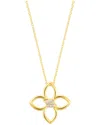 Adornia Floral Pendant Necklace