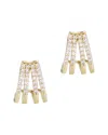 Adornia Cubic Zirconia Multi Row Huggie Hoop Earrings In Gold