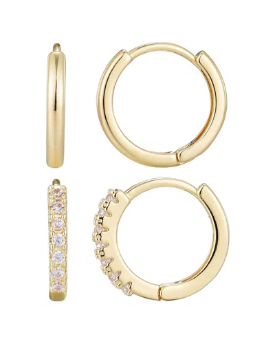 Adornia 14k Plated Cz Earring Set In Gold