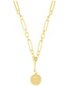 Adornia 14k Gold Plated Cz Evil Eye Mixed Link Y-necklace