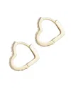 Adornia Cubic Zirconia Heart Huggie Hoop Earrings In Gold