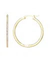Adornia 14k Plated Cz Infinity Hoop Earrings In Gold