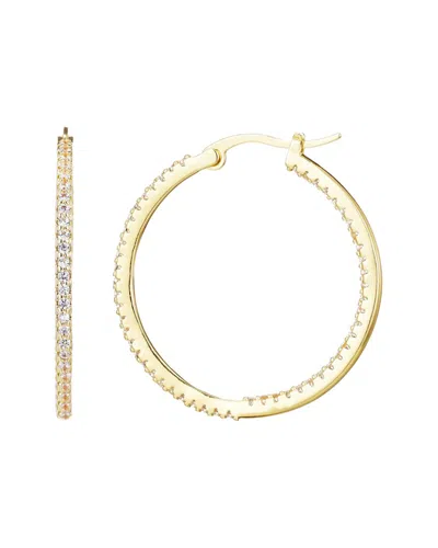 ADORNIA ADORNIA 14K PLATED CZ INFINITY HOOP EARRINGS